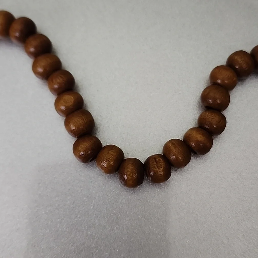 BOHO HIPPIE COLORFUL WOOD BEAD Coconut Shell FLOWER NECKLACE NP - Picture 5 of 7